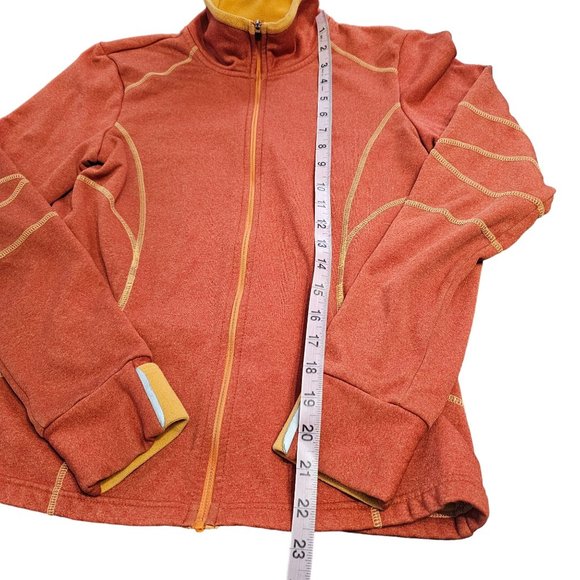 Athleta Women's Zip Up Jacket Coat Orange size Small - Picture 8 of 9